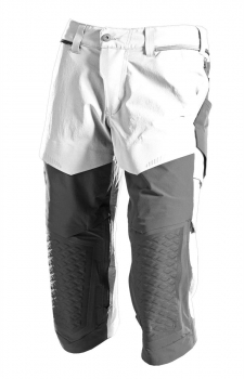 MASCOT® Customized Dreiviertel-Hose mit Knietaschen 22249-605 weiß/anthrazit