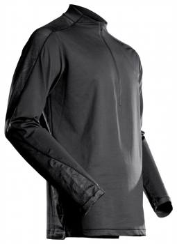MASCOT® Customized T-Shirt Langarm mit kurzem Reißverschluss 22681-618 schwarz