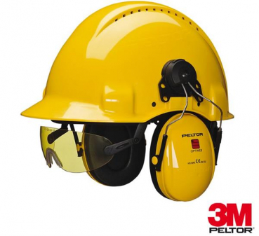 3M V9A integrierte Schutzbrille gelb, am Peltor Schutzhelm