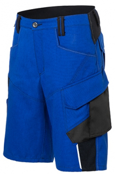 Kübler 2425 Shorts Bodyforce kornblau-schwarz Seitenansicht Schenkeltasche