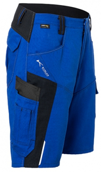 Kübler 2425 Shorts Bodyforce kornblau-schwarz Seitenansicht Meterstabtasche