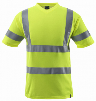 Mascot Warnschutz T-Shirt 18282-995-17 gelb mit V-Ausschnitt
