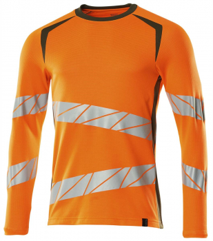 Warnschutz Langarm T-Shirt Mascot Accelerate Safe 19081-771 orange-moosgrün