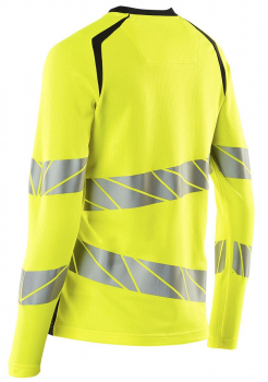 Warnschutz Damen Langarm-T-Shirt Mascot Accelerate Safe gelb-schwarzblau Rücken