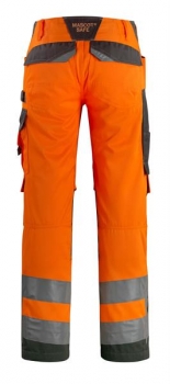 Warnschutz Hose Kendal Mascot Safe Supreme orange-dunkelanthrazit hinten