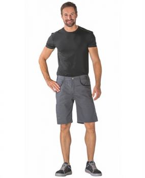 Shorts PLANAM DURAWORK 2941 grau-schwarz und T-Shirt PLANAM DURAWORK 2960 schwarz-grau