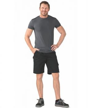 Shorts PLANAM HIGHLINE 2714 schwarz-schiefer-zink und T-Shirt DuraWork PLANAM 2961 grau-schwarz