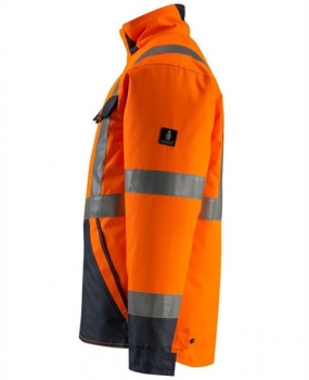 Warnschutz Winterjacke PENRITH Mascot Safe Light orange-schwarzblau linke Seite